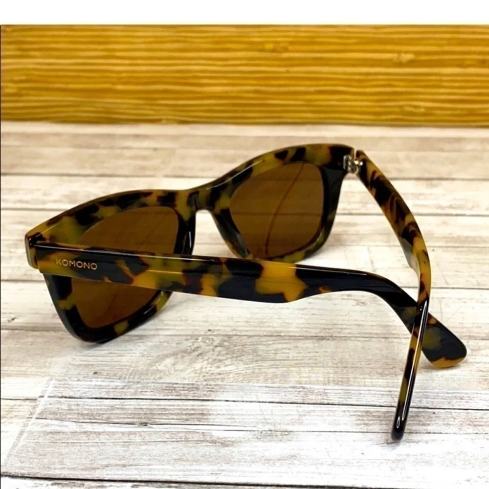KOMONO sunglasses The Allen Tortoise Demi Brown Tan NEW